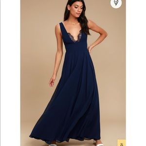 Lulus Pure Bliss Maxi in Navy